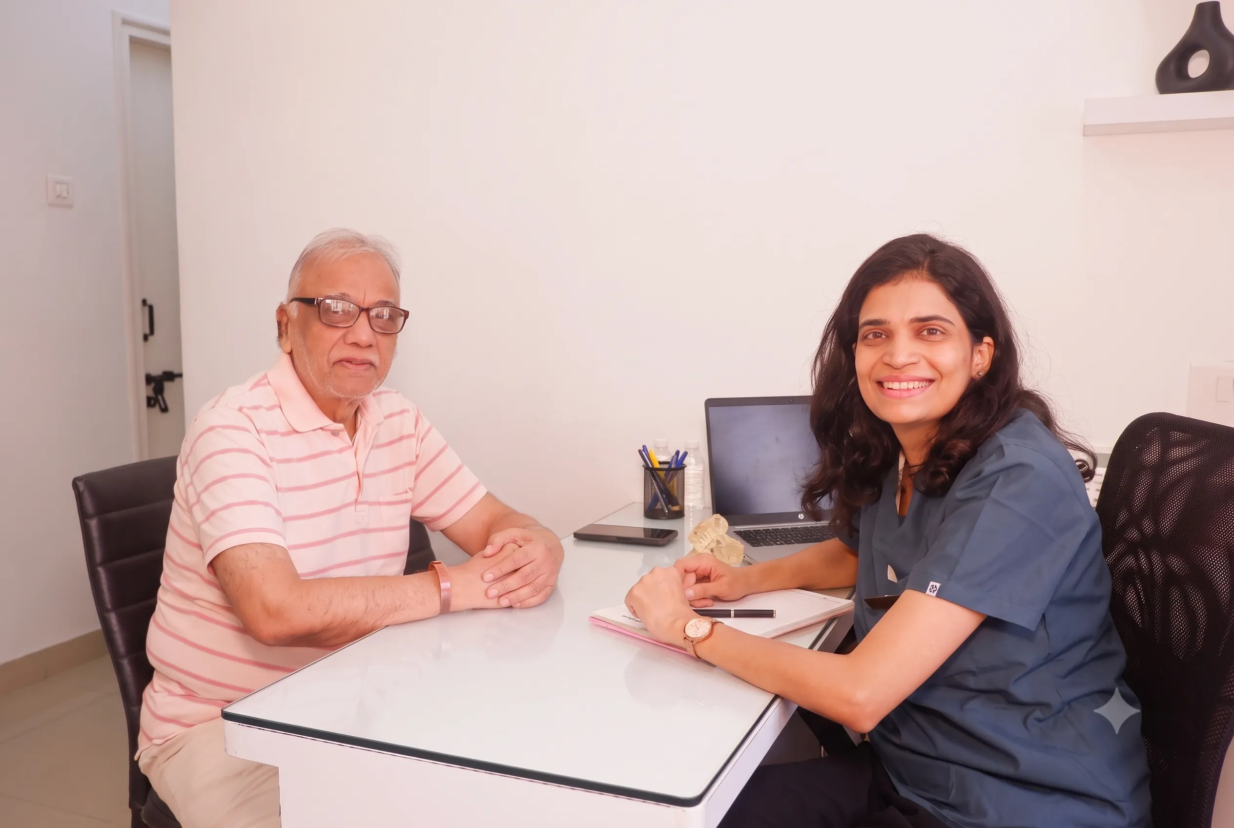Dr. Sanchita Kant in Consultation with a Satisfied Patient